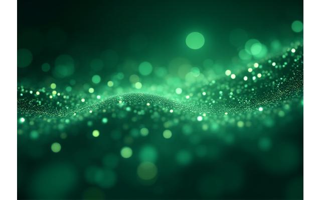 Abstract visualization of data flowing securely, represented by interconnected nodes and gentle light trails in a digital space, using Veridian Bloom's color palette.